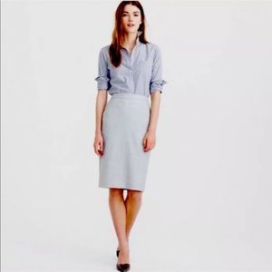 J. Crew Light Blue Pencil Skirt
